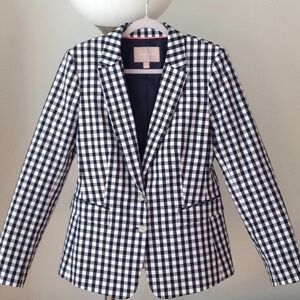 ⭕️ Banana Republic - B/W 'Gingham Fitted' Jacket
